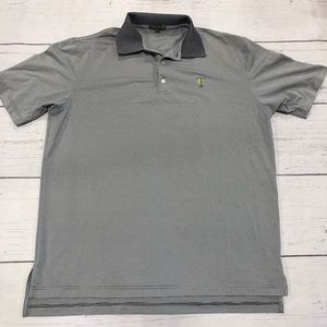 Peter Millar Mens Summer Comfort Golf Polo Striped Short Sleeve Shirt Size Large